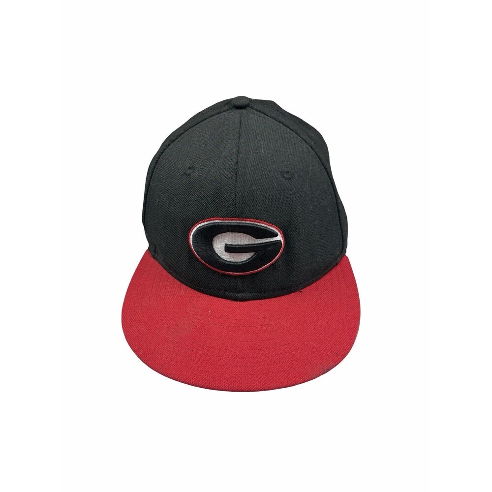 Georgia Bulldogs 59FIFTY Red Fitted Cap MLB New Era Size 7 3/8 Baseball Hat